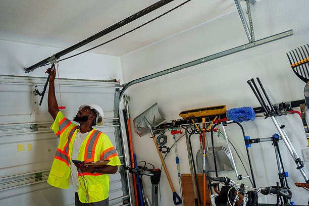 Professional Garage Door Panel Replacement technician working in Old Fig Garden, CA